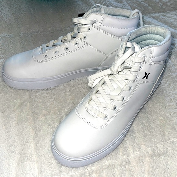 Hurley Shoes Newhurley All White Candy High Top Tennis Shoes Poshmark